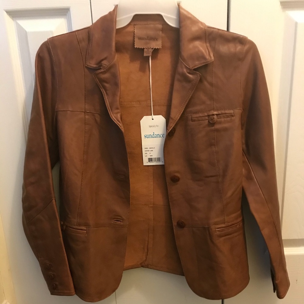 ‘Sundance’ Hazelnut New Leather Jacket